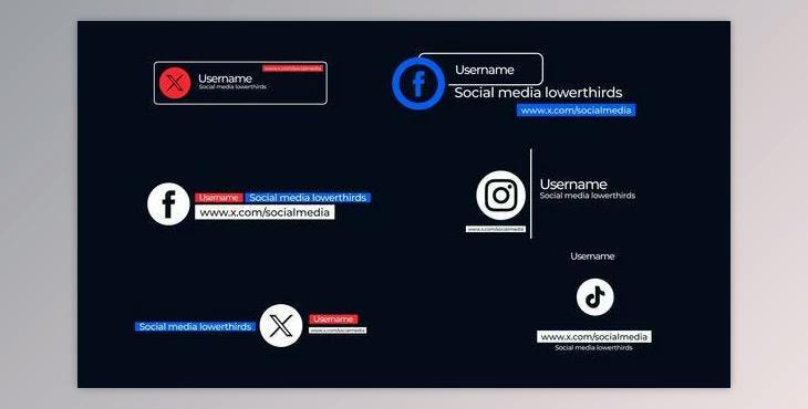 Social Media Lower Thirds (Videohive 51053107) - AE Project