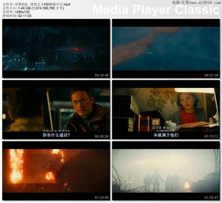 2019年美国6.4分科幻片《哥斯拉2：怪兽之王》BD国英双语双字