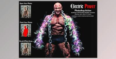 Electric Power Photoshop Action CreativeMarket-5960125 (ATN)