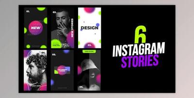 6 Abstract Gradient Instagram Stories – After Effects (Videohive 44411415) - AE Project