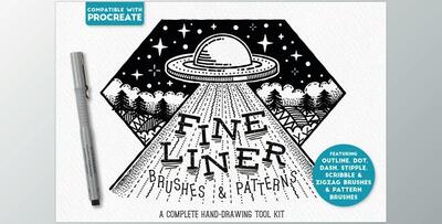 Fine Liner Brushes & Patterns – Procreate 3LSXFDD